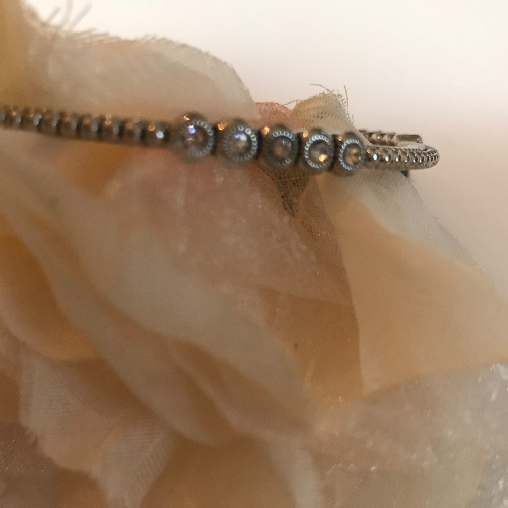 Celeb Designer Graziano Silver Rhinestone Bangle - Picture 2 of 4